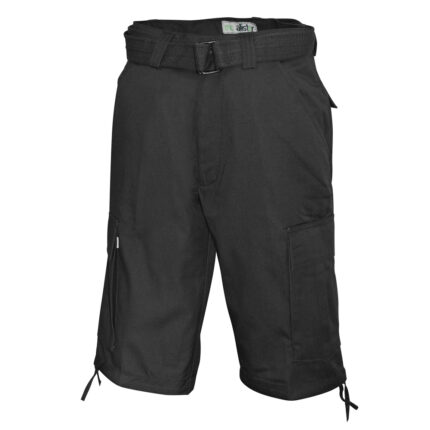 Army Cargo Short mit Gürtel schwarz
