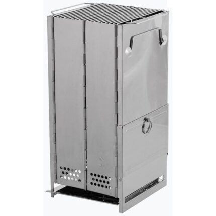 Raketenofen-mit-Rost-faltbar-groß-Edelstahl