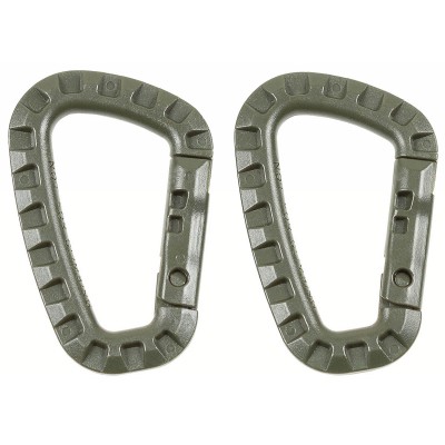 Karabiner Plastik 7mmx8.5cm 2er-Pack-Oliv