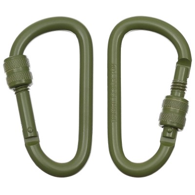 Karabiner Schraubverschluß 8mmX8cm 2er-Pack-Oliv